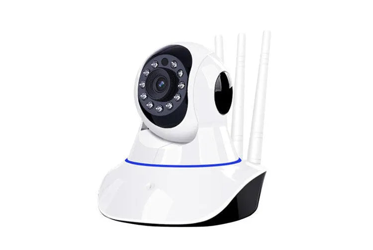 Wireless camera with 360 degree rotating head and night vision for home monitoring
