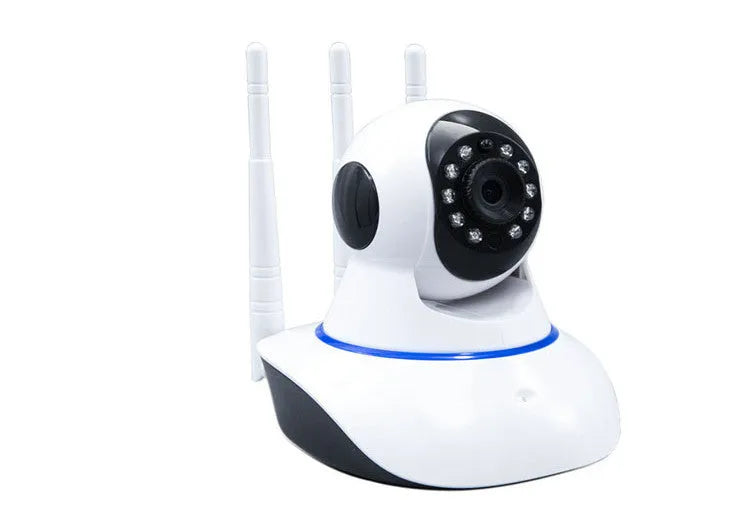 Wireless camera with 360 degree rotating head and night vision for home monitoring