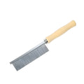 Large wooden handle pet grooming comb with 40 steel teeth, 19.5 x 3 cm, silver, for cats and dogs