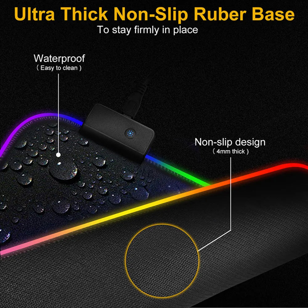 Sailor Moon non-slip desk mat with natural rubber base and fine cloth surface on desk with computer peripherals