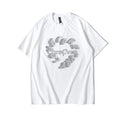 Loose fit round neck short sleeve summer T-shirt for men and couples