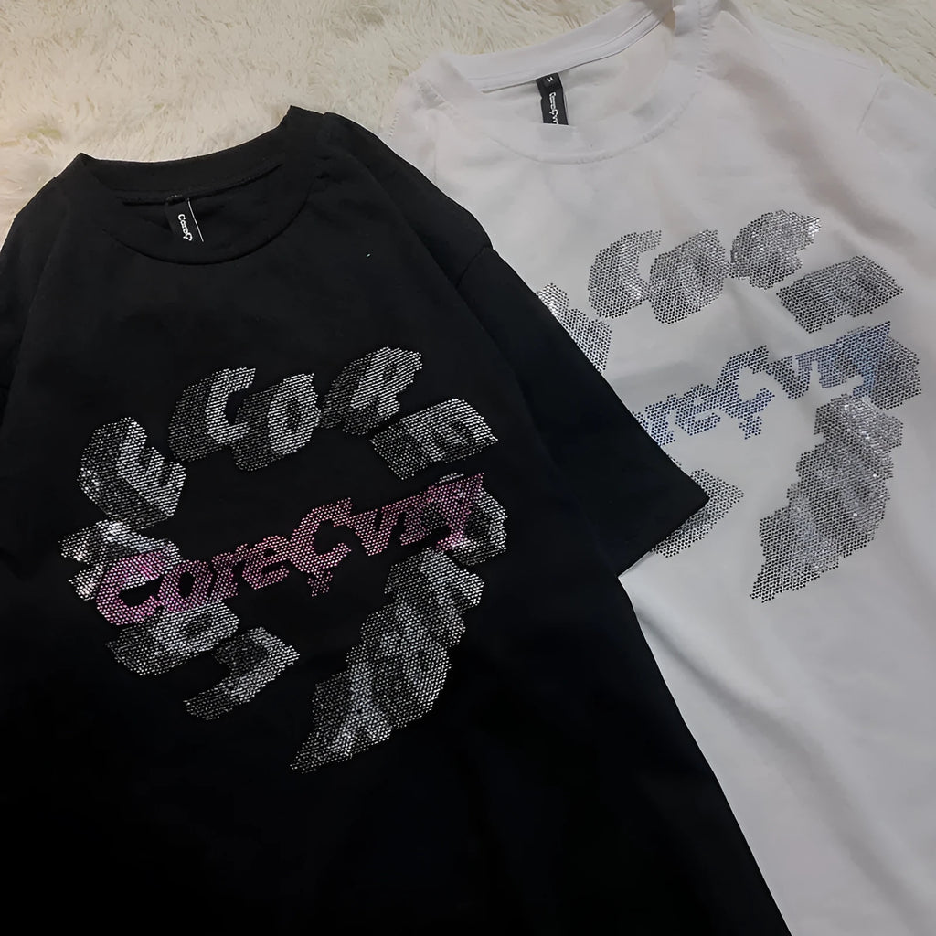 Loose fit round neck short sleeve summer T-shirt for men and couples
