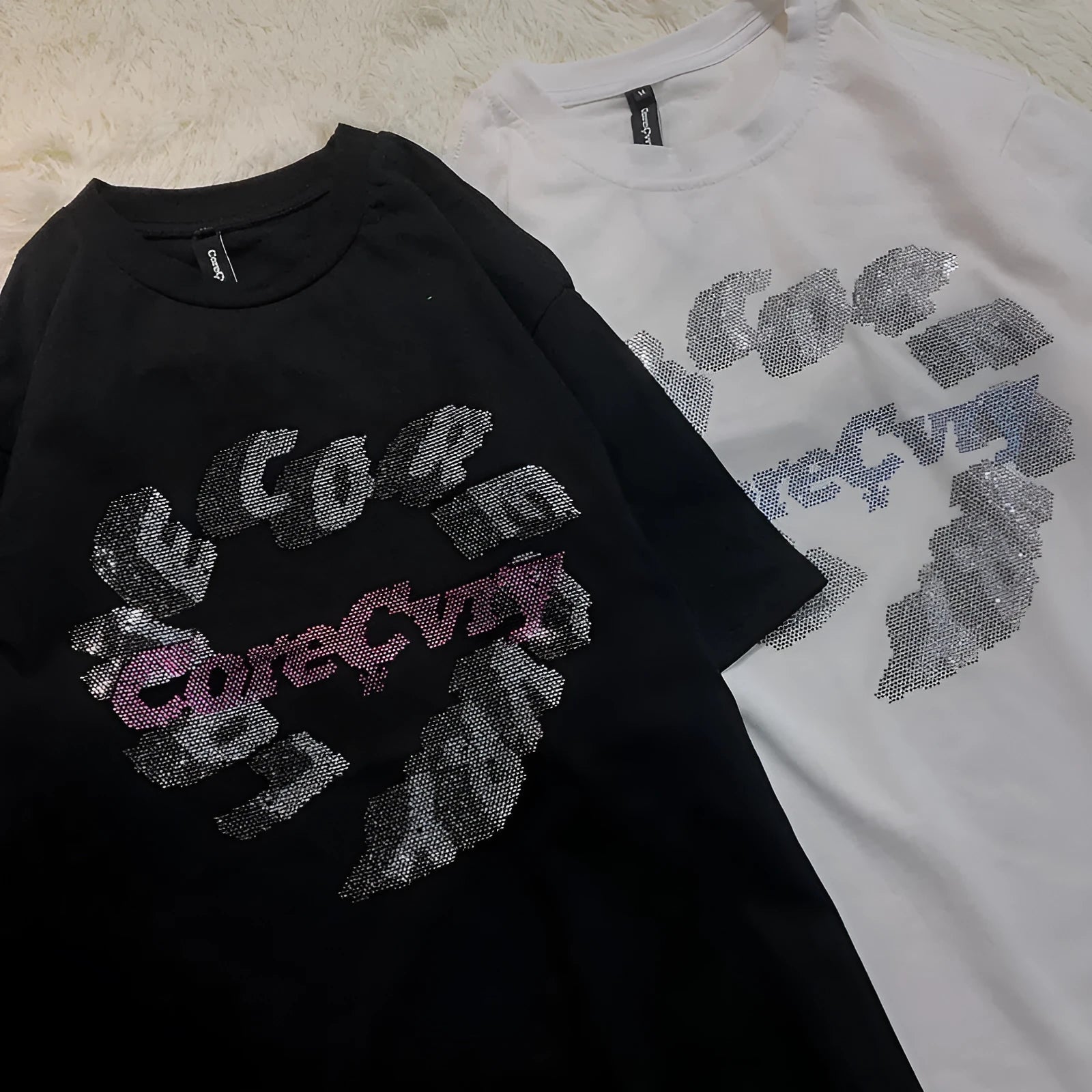 Loose fit round neck short sleeve summer T-shirt for men and couples