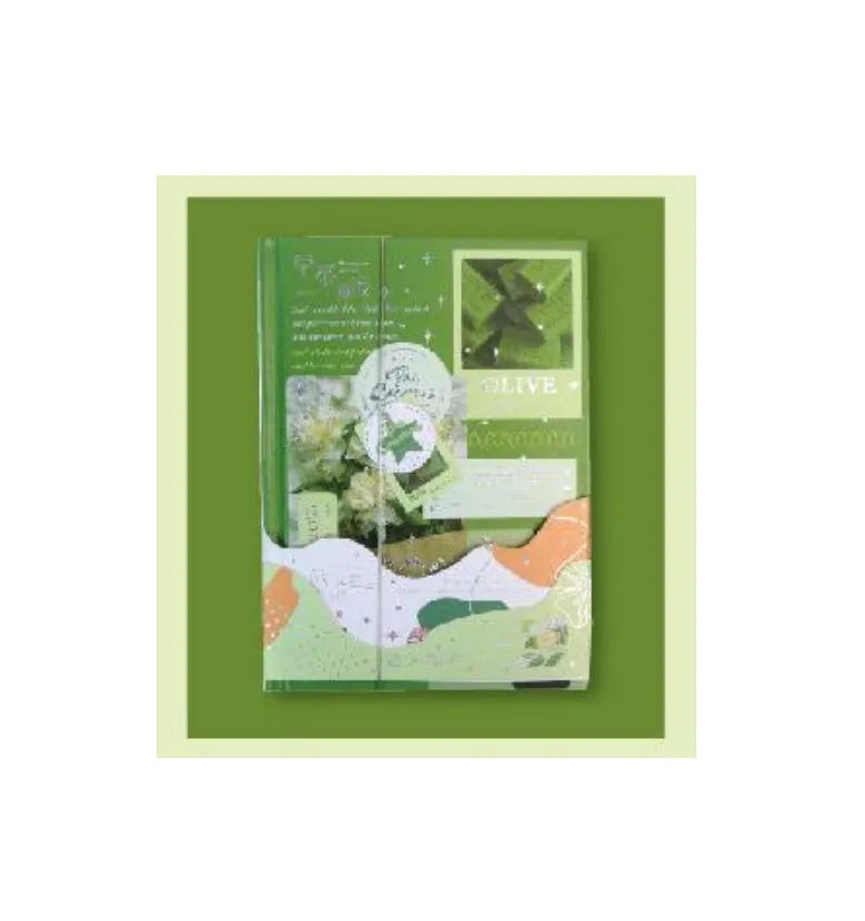 Hardcover Morning Tea notebook with PVC cover showing four different design style options
