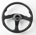 Universal yacht steering wheel 320mm diameter with 19mm tapered bore in silver colour for speedboat