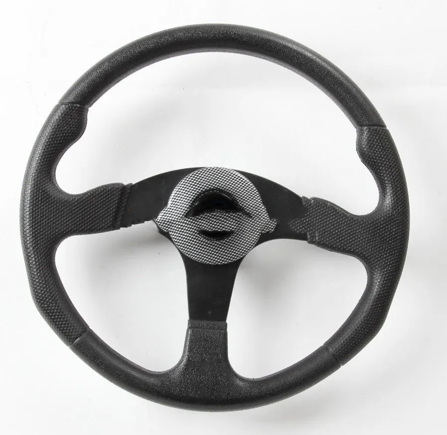 Universal yacht steering wheel 320mm diameter with 19mm tapered bore in silver colour for speedboat