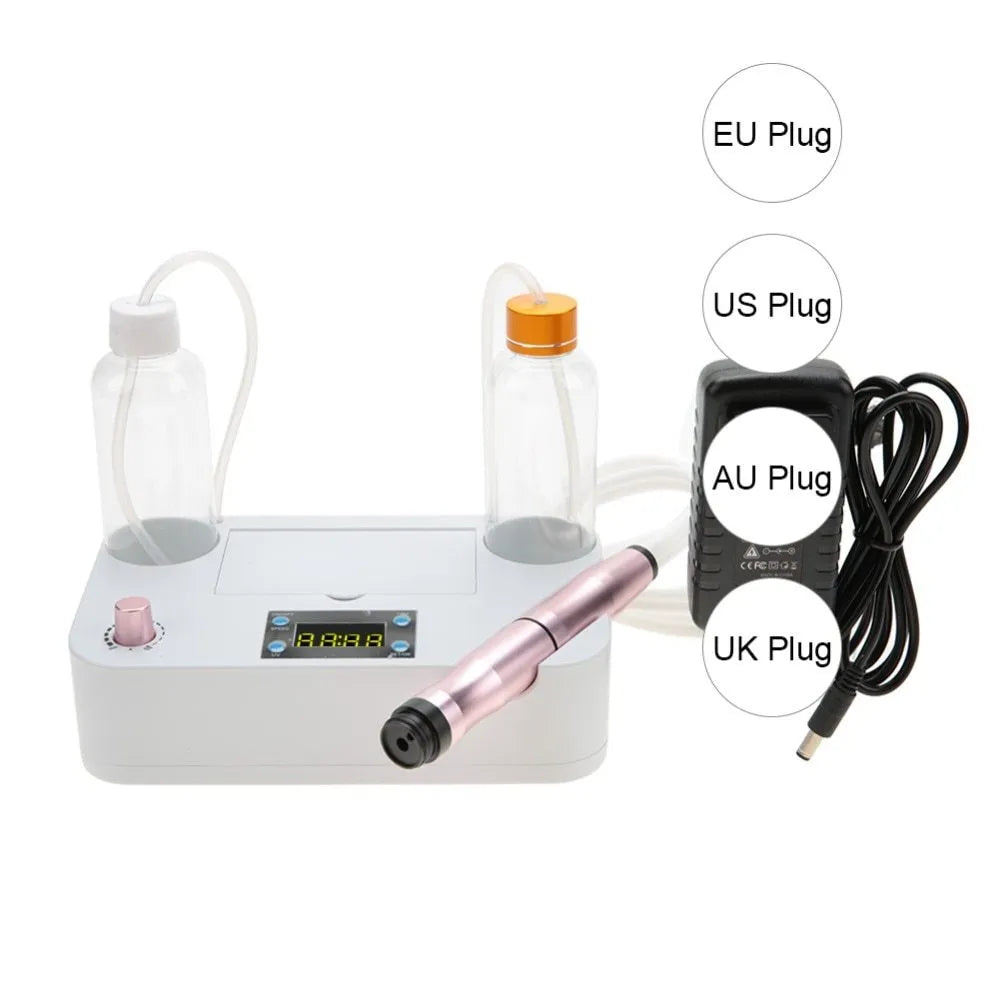 Portable oxygen spray hydro jet facial machine with small bubble vacuum, 26 x 23.5 x 6.4 cm, black, for blackhead removal