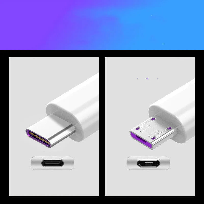 White 1m USB data cable with single head for Android and Type-C mobile phones