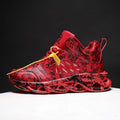 Men's high-top basketball shoes with camouflage pattern in black, green, red, or white colour options