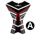 Fish bone sticker on Ducati motorcycle fuel tank in colour option A