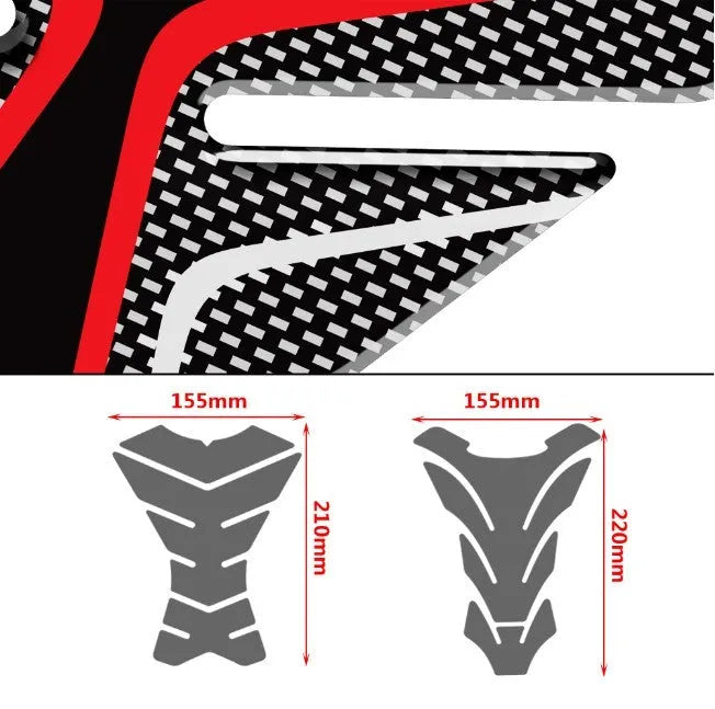 Fish bone sticker on Ducati motorcycle fuel tank in colour option A