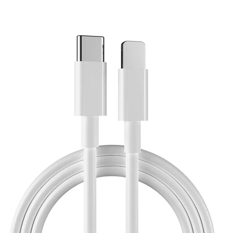 White 20W USB-C fast charger with 1 metre cable for Apple iPhone and iPad charging