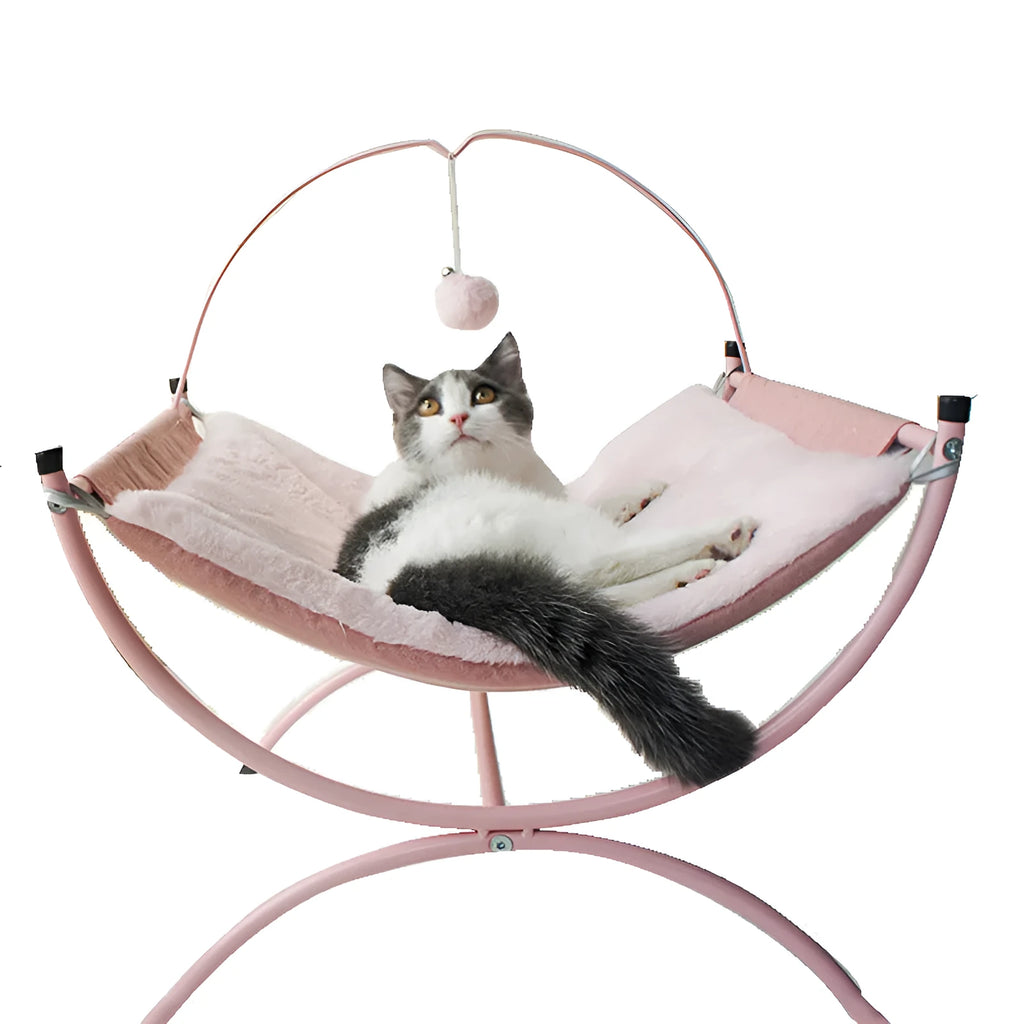 Four Seasons Universal Cat Recliner Bed in grey, 45x45x35 cm metal cloth pet nest