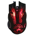 Betas 7-button colourful glowing wired USB gaming mouse on a desk