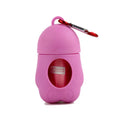 Portable penguin dog poo bag dispenser with storage box, polypropylene pet waste holder in black, blue, green, orange and pink