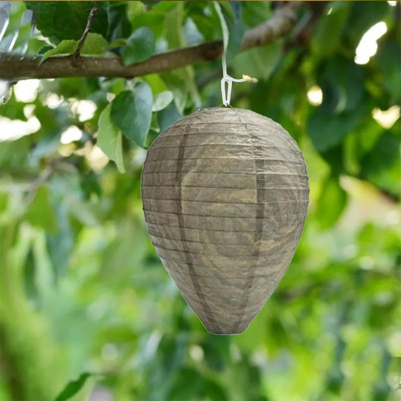 Expanded beehive-style paper lantern with honeycomb texture, shown in its advertised colour.