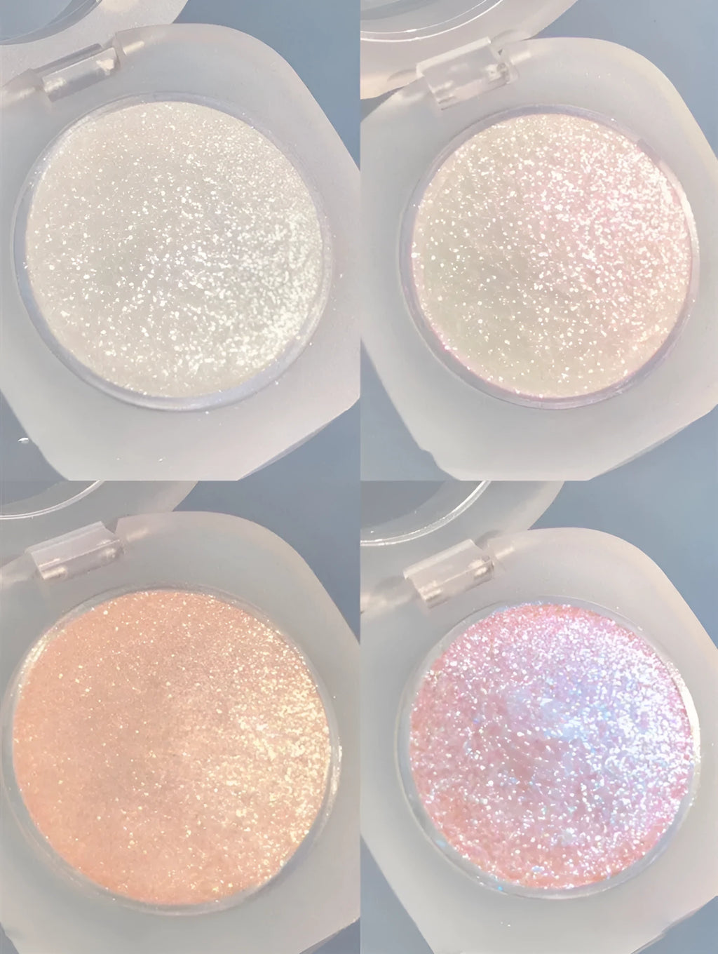 Diamond glitter highlighter makeup gel in natural colour, compact 40x40x30mm size for face and body brightening