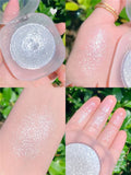 Diamond glitter highlighter makeup gel in natural colour, compact 40x40x30mm size for face and body brightening