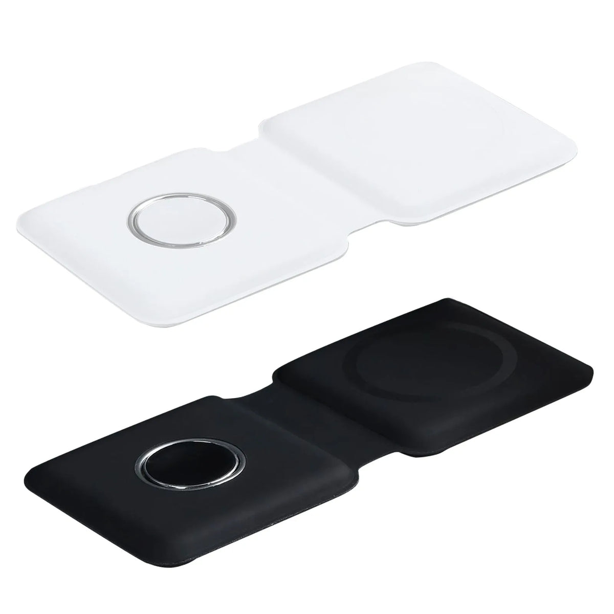 2 in 1 magnetic absorption wireless charging pad, 15W quick charging, Micro USB, Black or White