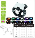 USB rechargeable LED luminous silicone dog collar with 7 colour modes, suitable for small to large dogs