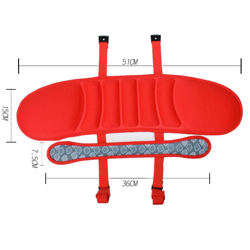 Children's car travel sleeping pillow in peacock blue with polyester cover and sponge filler headrest