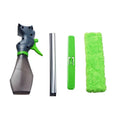 Multi-function car wash brush with water spray in green colour for vehicle and household glass cleaning