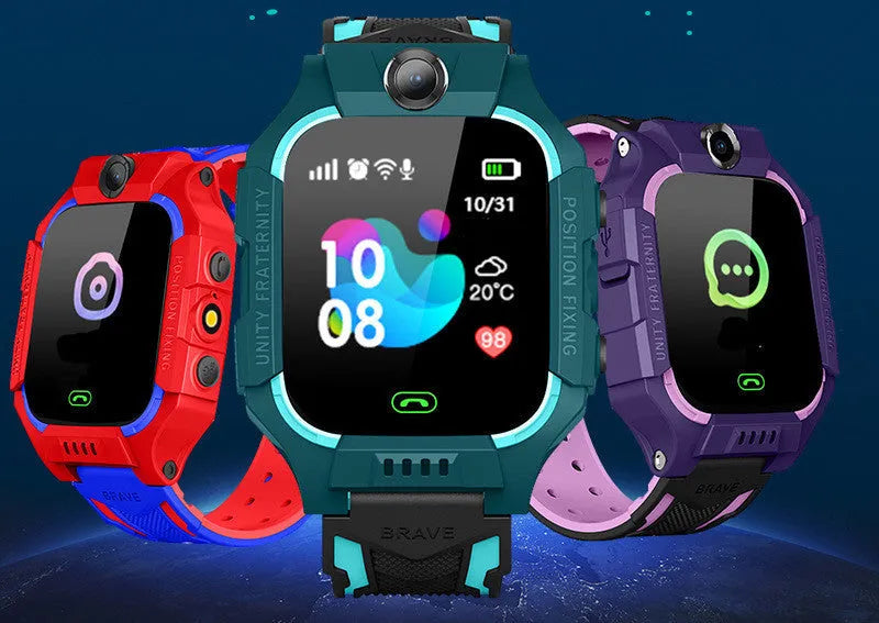 Z6 Q19 children's smart phone watch with 1.44-inch touch screen in green, purple, or red colour options