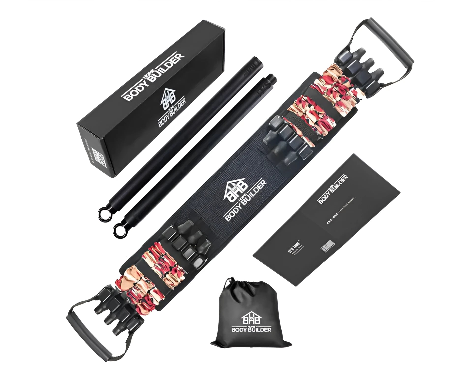 Bench press stretcher chest expander elastic belt with three-level resistance in camouflage colour