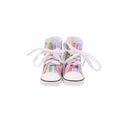 American Girl doll cloth boots for 18-inch dolls, colour option A, front view