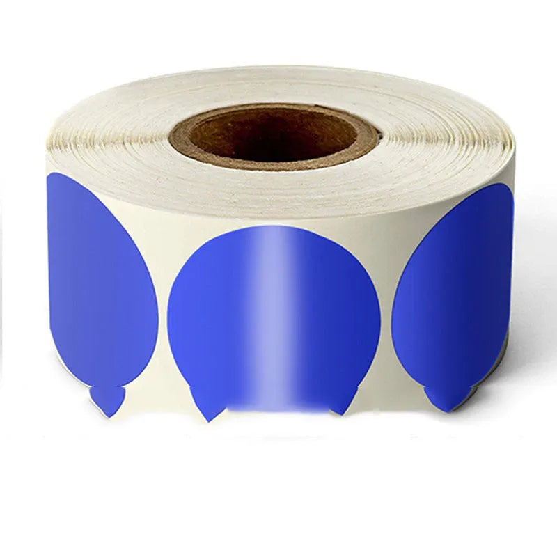 Round colour marker sticker roll paper in nine colours with 500 sheets per roll for graffiti writing and envelope sealing