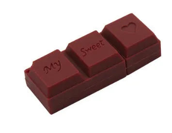 Cartoon PVC chocolate-shaped USB flash drive with simulation dove chocolate design and M-shaped popsicle colour