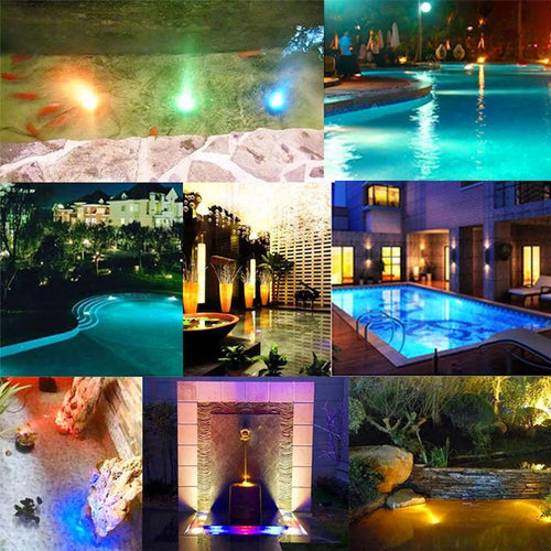 13 LED submersible underwater light with suction cup for pool fountain garden bathroom IP68 waterproof