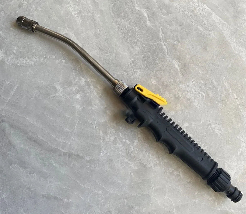Stainless steel atomized water foam cleaning gun with removable sections for car wash and garden watering