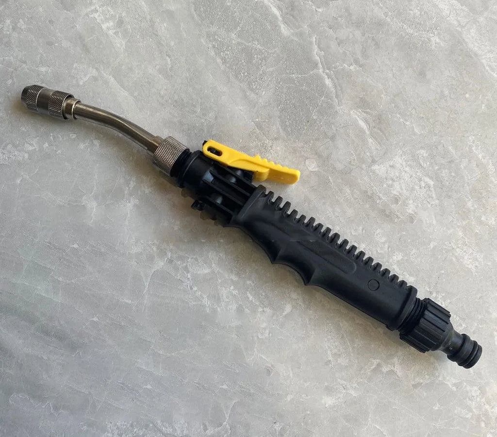 Stainless steel atomized water foam cleaning gun with removable sections for car wash and garden watering