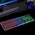 Forerunner GX60 punk retro glowing USB wired keyboard with 104 keys in black