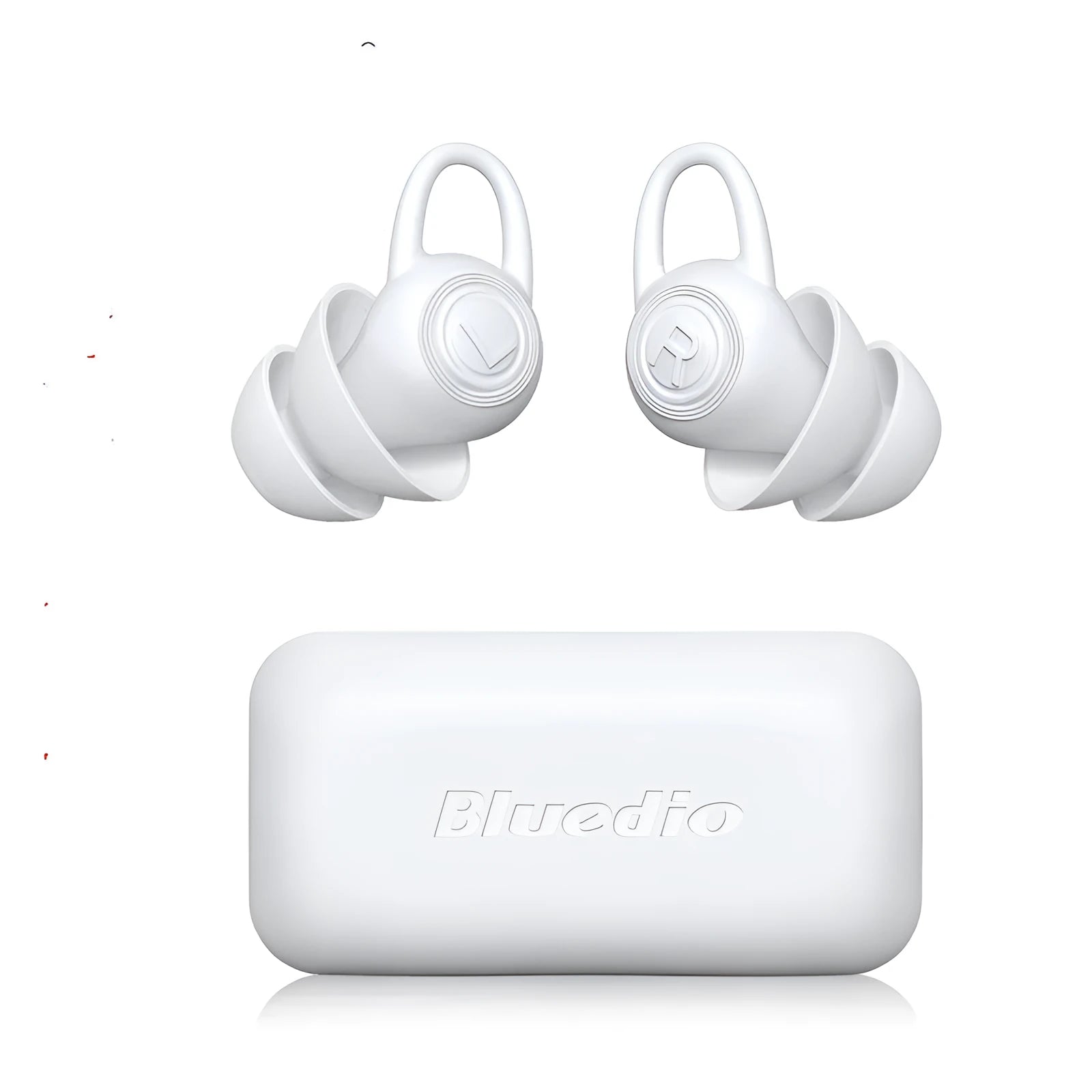 White silicone ear plugs for noise reduction, independently packed