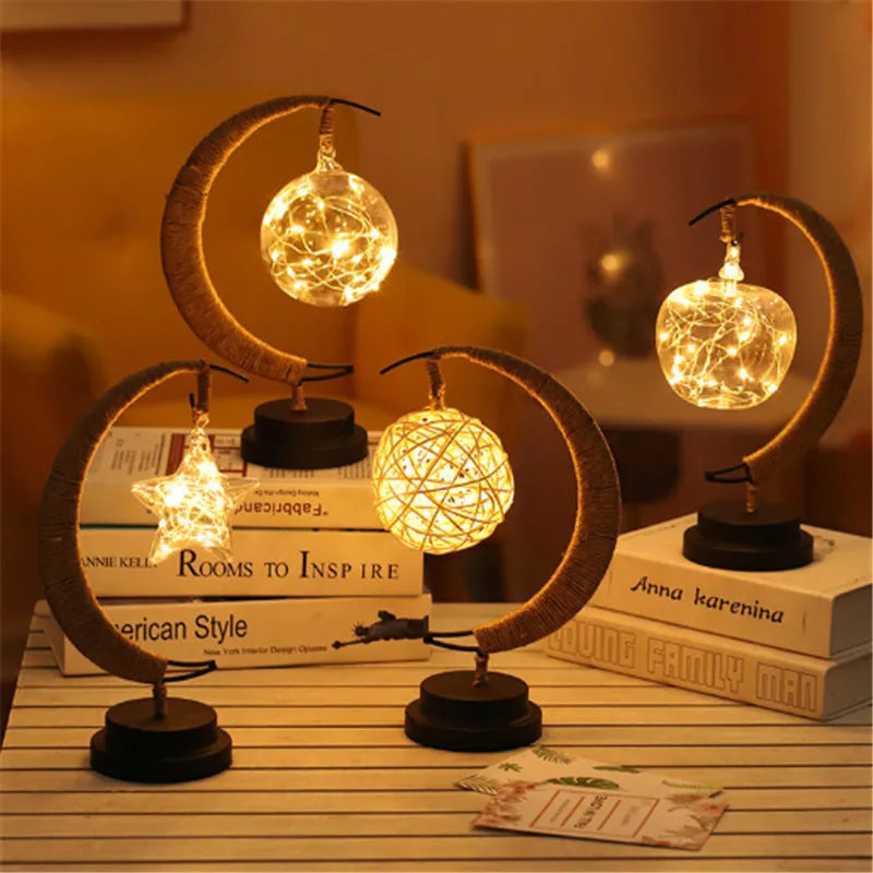 LED modelling night light in warm white with 10 LED beads, dimmable battery operation, 280x140x130mm, CE certified