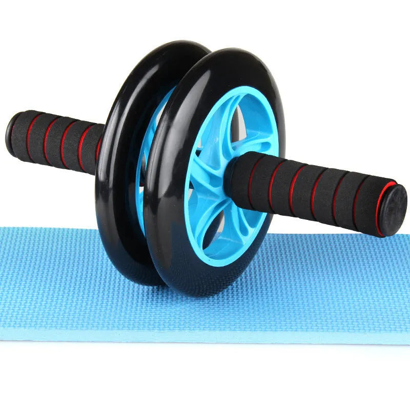 Silent abdominal wheel in black with 165mm diameter and kneeling pad