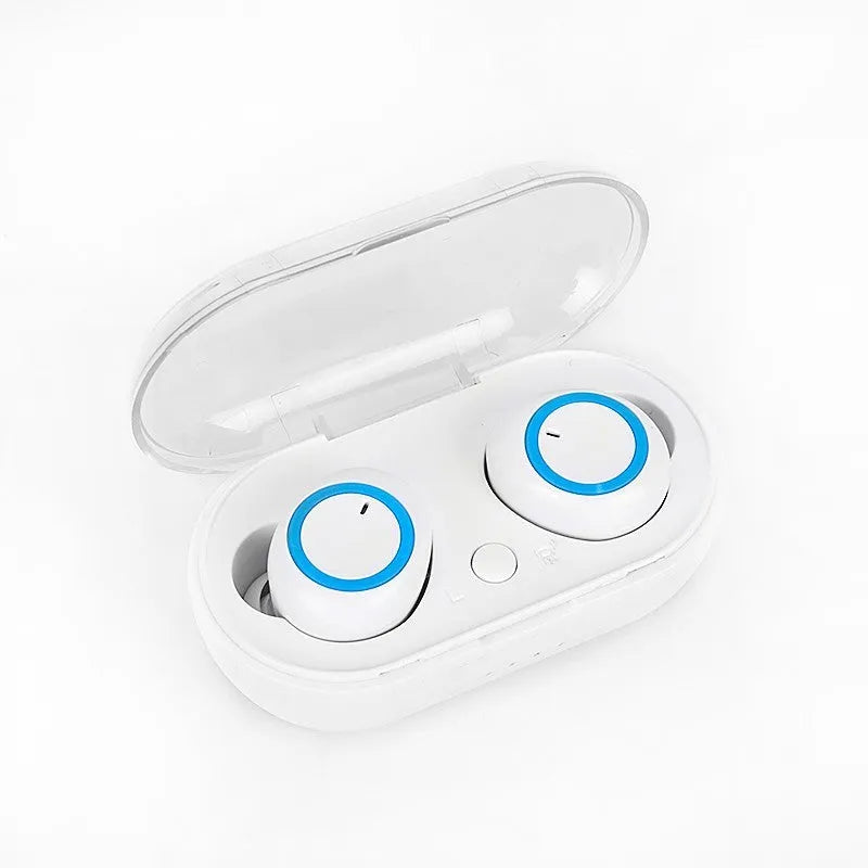 Wireless TWS Bluetooth earbuds in various colour options showing separate left and right earbuds