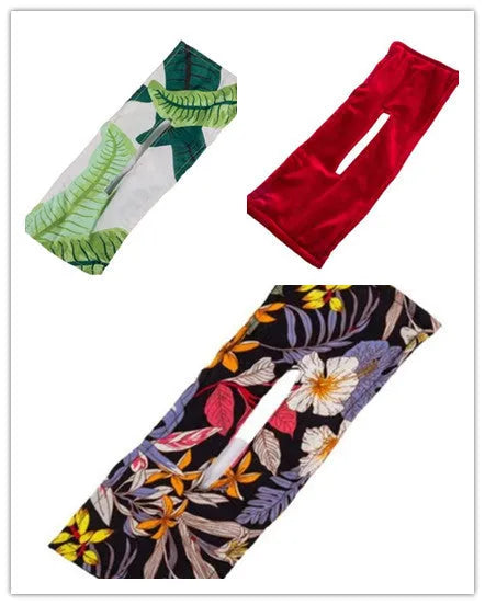A women's cotton headband with a bowknot style in a natural colour, shown laid flat.