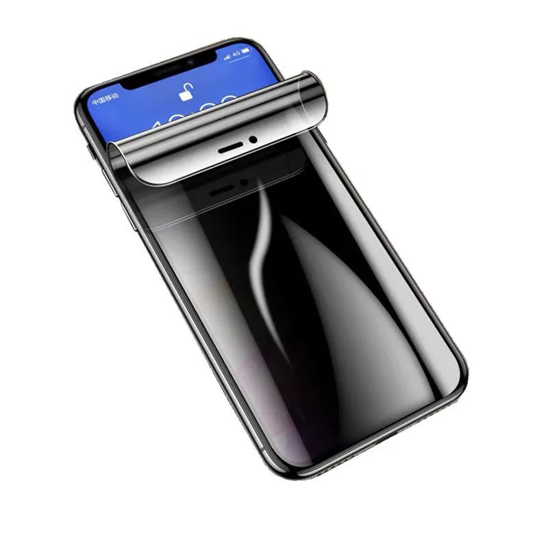 Privacy hydrogel film screen protector for Apple iPhone with anti-peeping, anti-scratch, and automatic repair