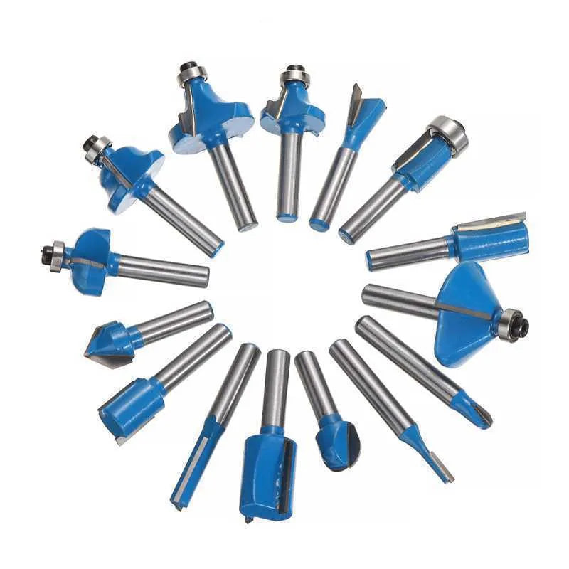 5-piece milling cutter set showing red handles with 15mm ball diameter cutting heads