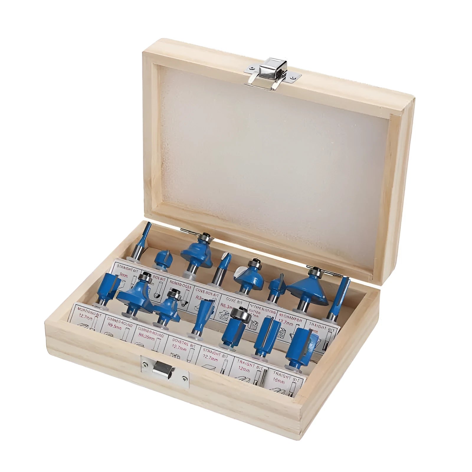 5-piece milling cutter set showing red handles with 15mm ball diameter cutting heads