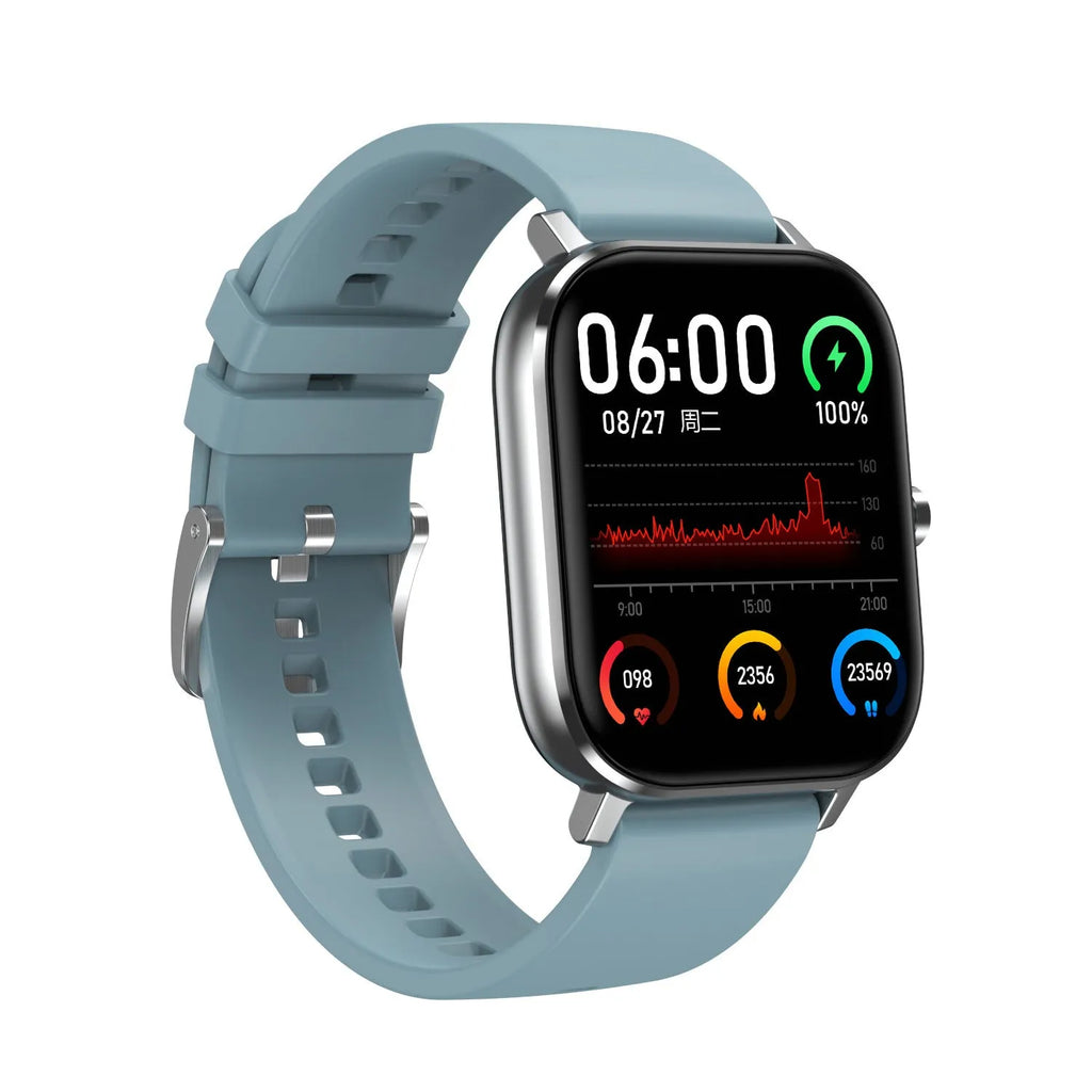 Smart bracelet with ECG monitoring on 1.54-inch tempered glass display with silicone wristband option