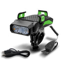 Rechargeable bicycle light in choice of colours, showing single lamp and double lamp style options