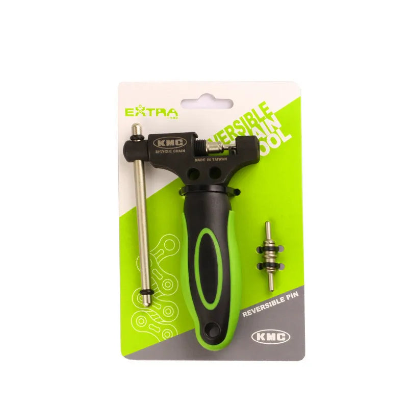 Green steel bicycle chain tool with double shaft chain driver mechanism for chain repair