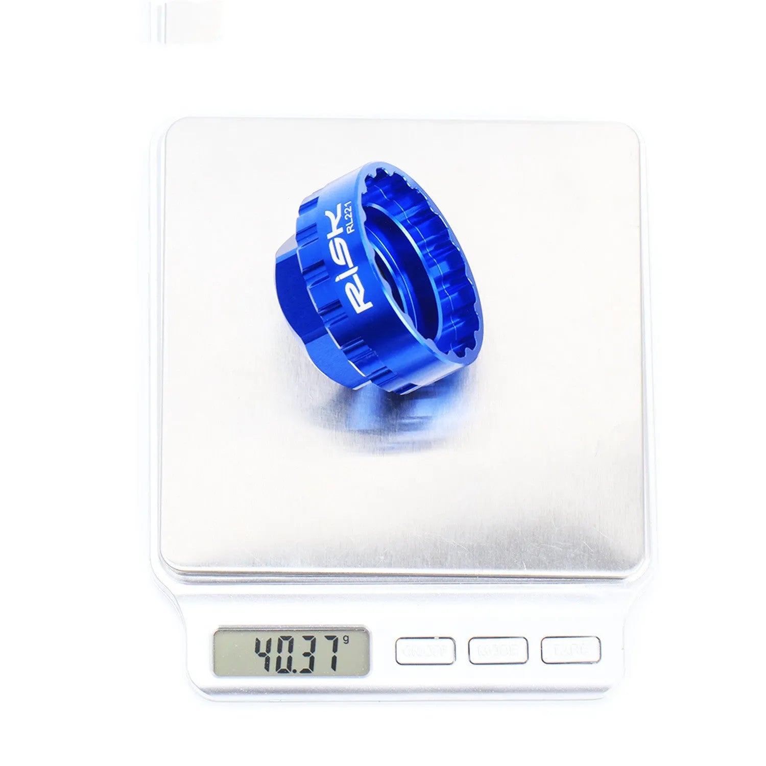 Blue anodised aluminium alloy SRAM 12-speed direct mount disc brake removal tool