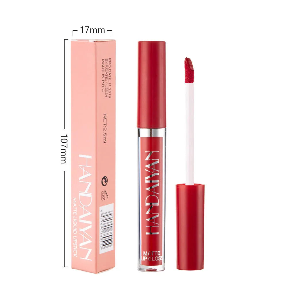 HANDAIYAN matte non-stick cup liquid lipstick in a shade from its 13-colour range.