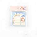 MINKYS kawaii strawberry milk themed memo pad with 100 sheets, 80mm by 80mm.