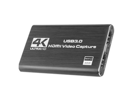 JT-66 4K HDMI game capture card in black aluminium with USB 3.0 interface for 1080P recording and streaming